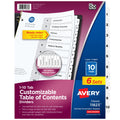 Ready Index Customizable Table of Contents Divider