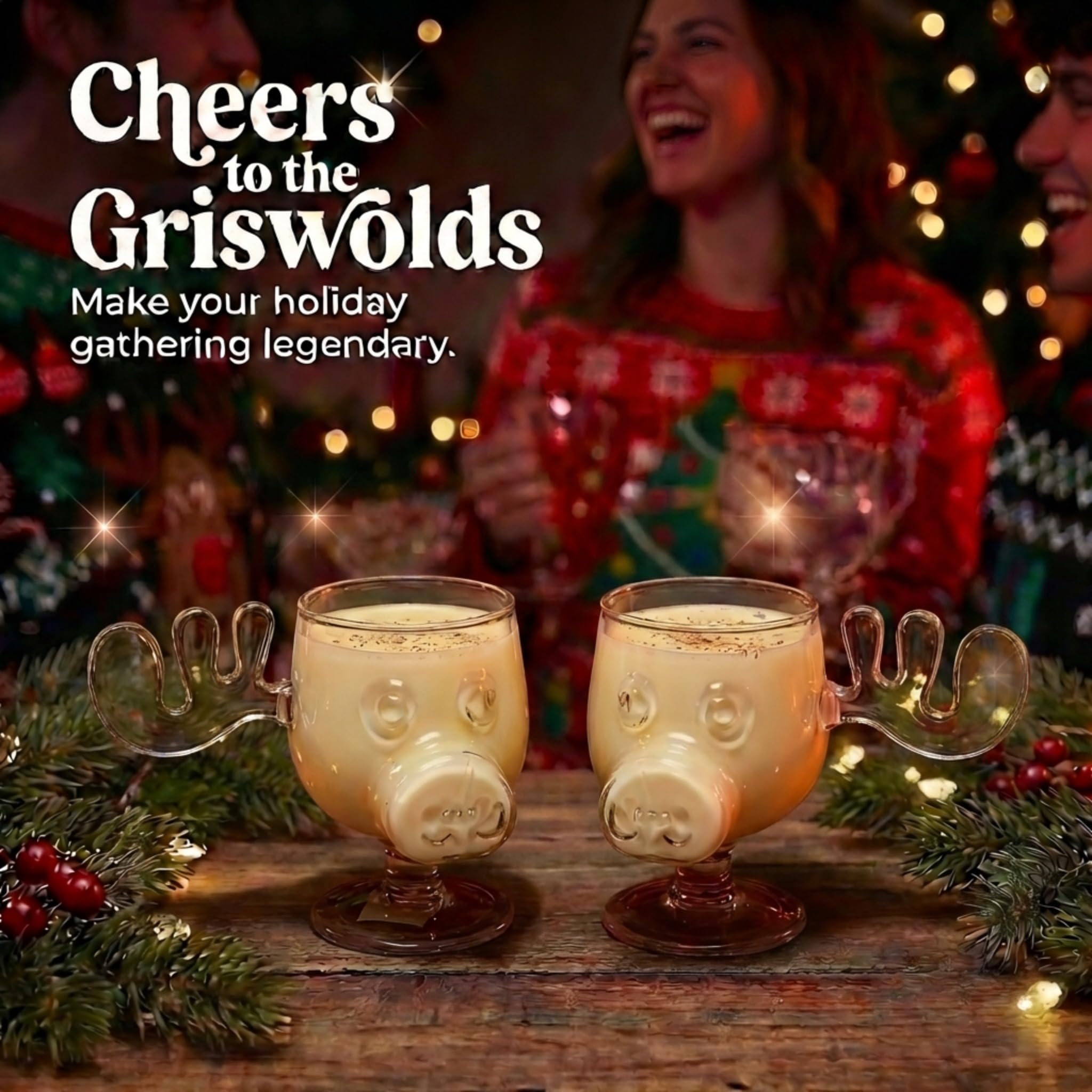 Spoontiques - National Lampoon’s Christmas Vacation Acrylic Moose Cup - Griswold Moose Mug - 4.5” - 6 Ounce
