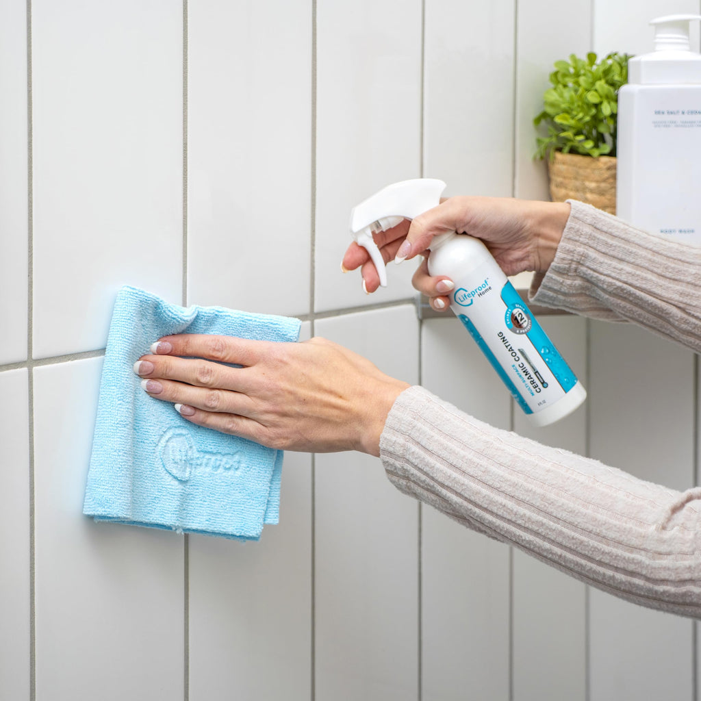Lifeproof Home Ceramic Coating Spray Kit - Shine, Seal, & Protect Stainless Steel, Appliances, Countertops, Glass & More Kitchen + Bath Surfaces - Repels Stains, Grime, Fingerprints, Liquids & More!
