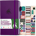 Clever Fox Pocket Planner Weekly – Undated Monthly Goal Planner and Calendar for Increasing Productivity, Mini Planner Perfect for Purse, Size: 3.7" x 6.7", Start Anytime, Lasts 1 Year – Purple