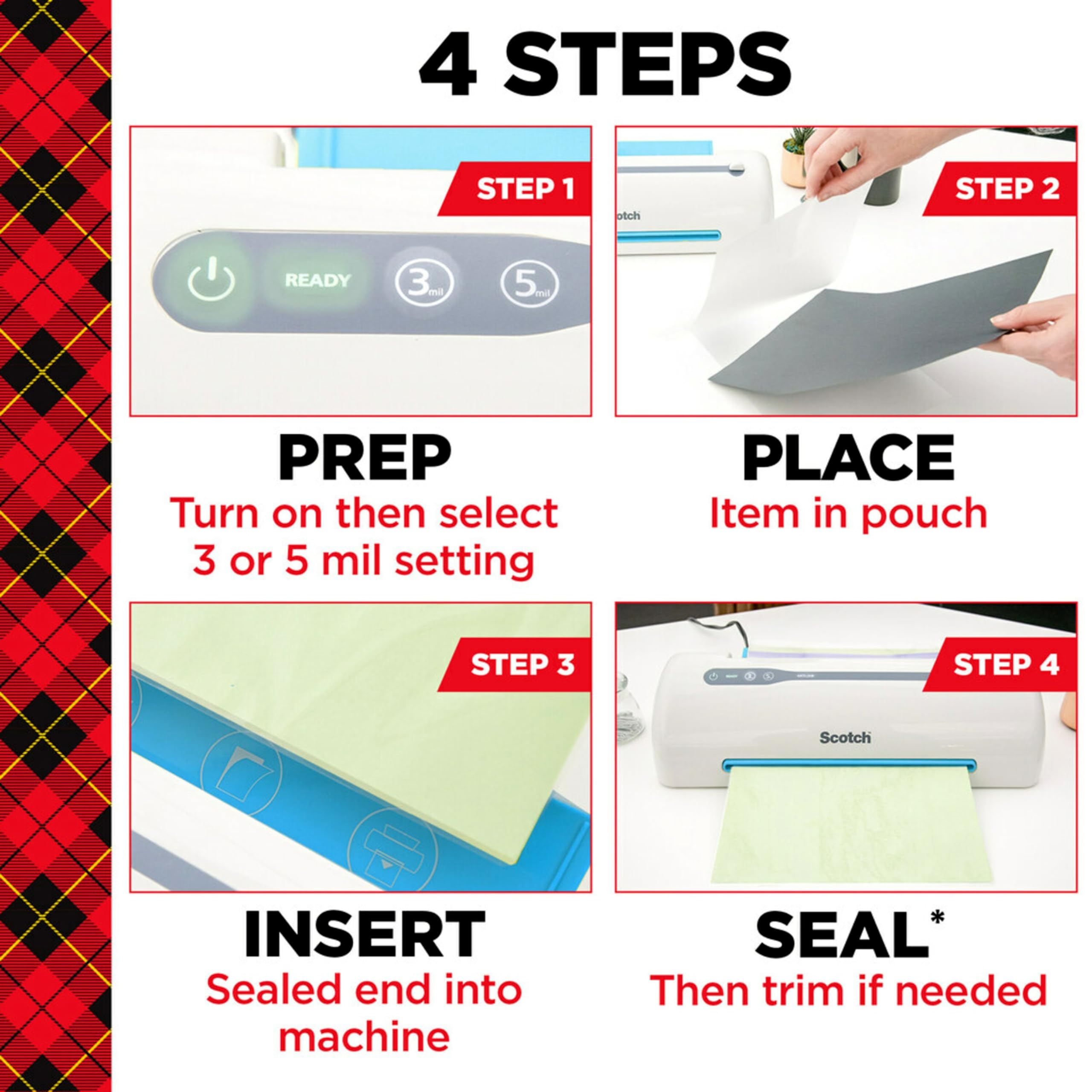 Scotch Thermal Laminating Pouches, 100 Count, Clear, 5 mil., Laminate Business Cards, Banners and Essays, Ideal Office or School Supplies, Fits Letter Sized (8.9 in. × 11.4 in.) Paper