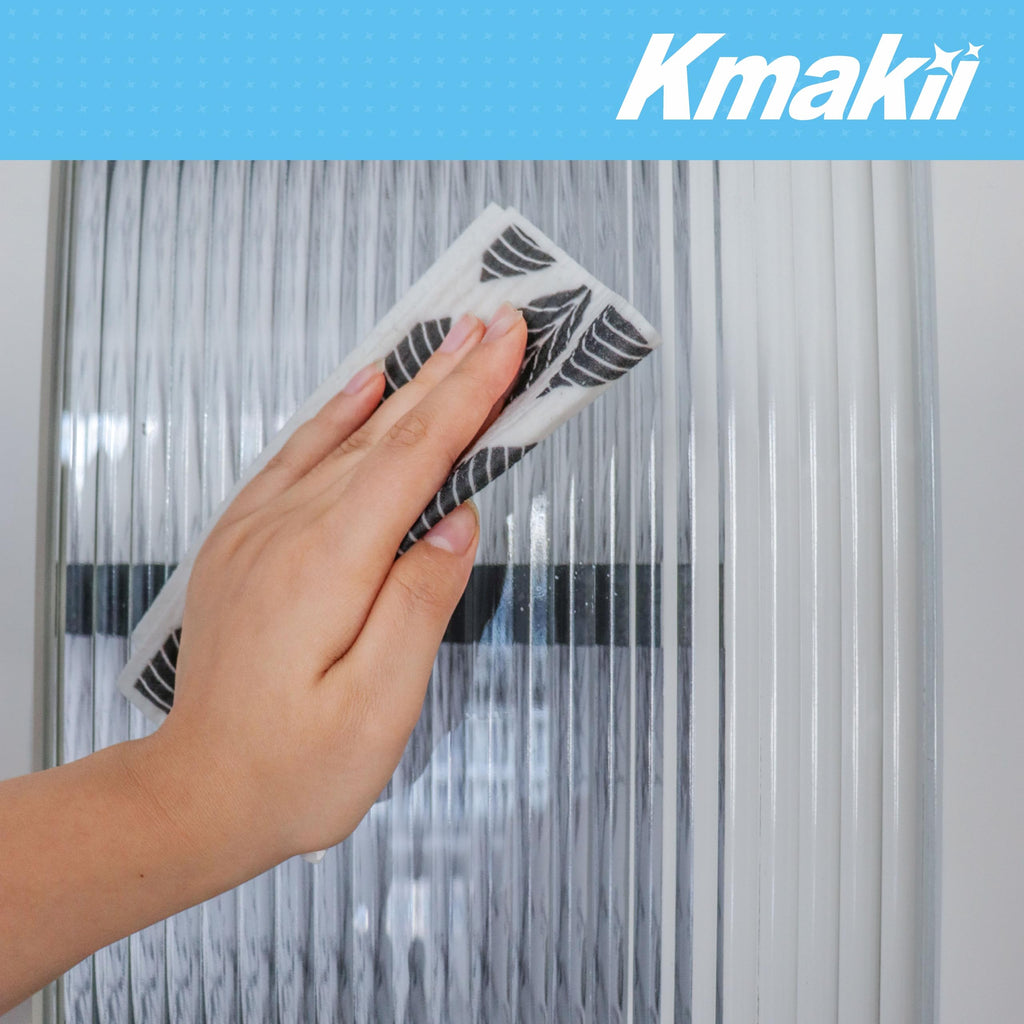 KMAKII 10 Pack Swedish Dishcloths - Black & White - Cellulose Sponge Cloths Reusable Cleaning Cloths Absorbent Dish Cloth Quick Drying for Kitchen and Cleaning Counters