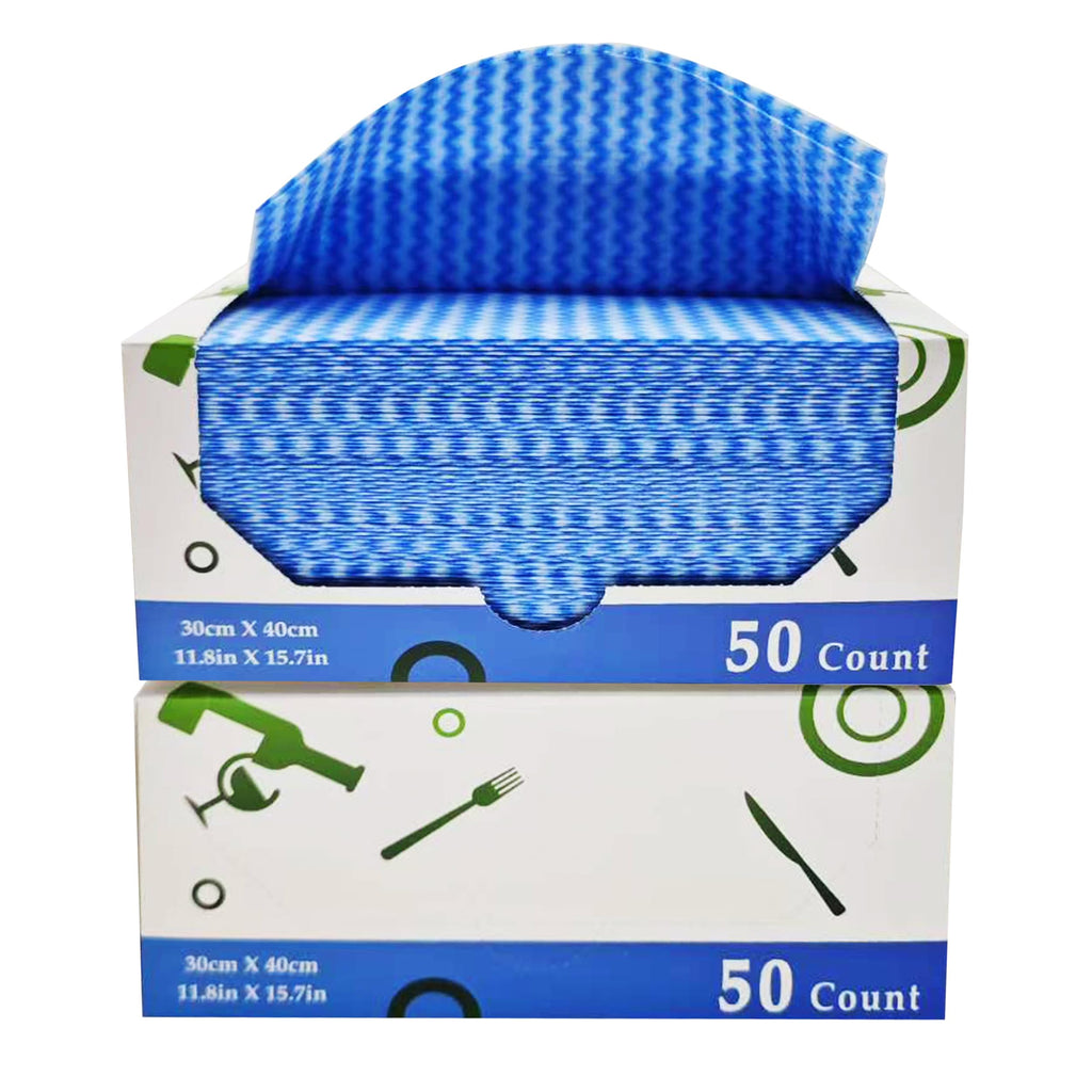 Atitifope Multi-Use Reusable Cloths - Heavy Duty Wipes for Kitchen, Bathroom & Car (50 Count (Pack of 2))