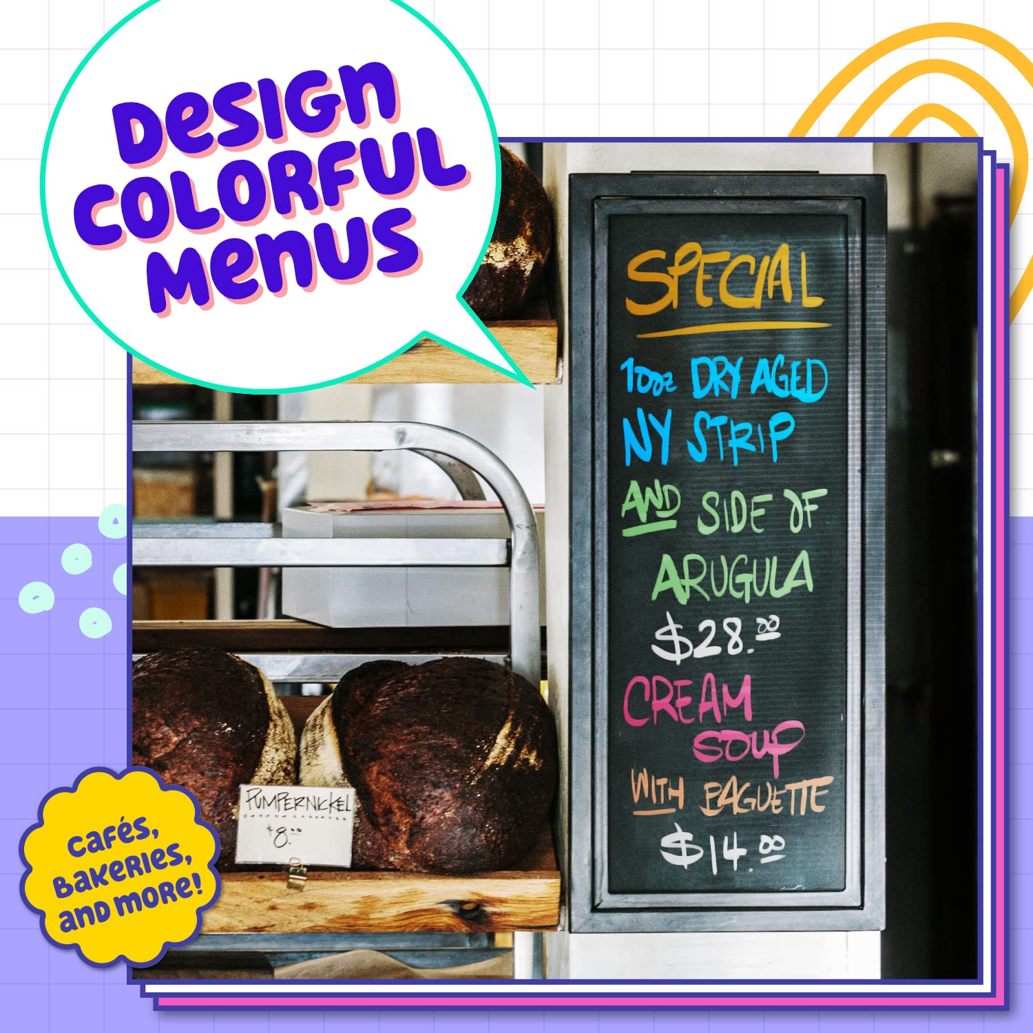 Chalkola 10 Chalk Markers for Chalkboard, Blackboard, Window, Bistro, Car Glass, Board, Mirror - 10mm 3-in-1 Wide Nib