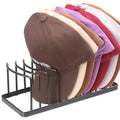 YiSeyruo Hat Organizer - Space Saving Stand for 10 Baseball Caps - Premium Metal Rack Display for Closet (Black)