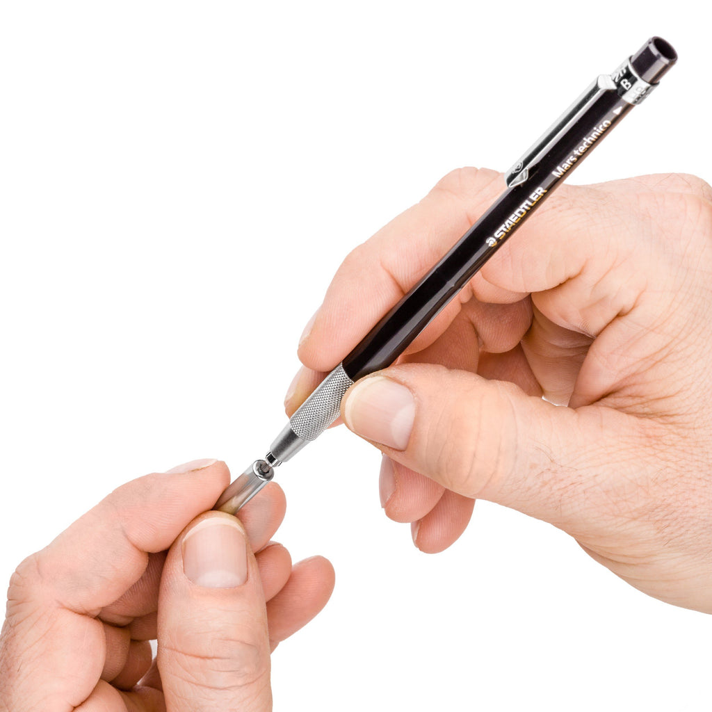 STAEDTLER 780 C BKP6 Mars Technico Leadholder Clutch Pencil with Built-In Sharpener - HB, 2mm Line Width (Pack of 1 + FREE Eraser)