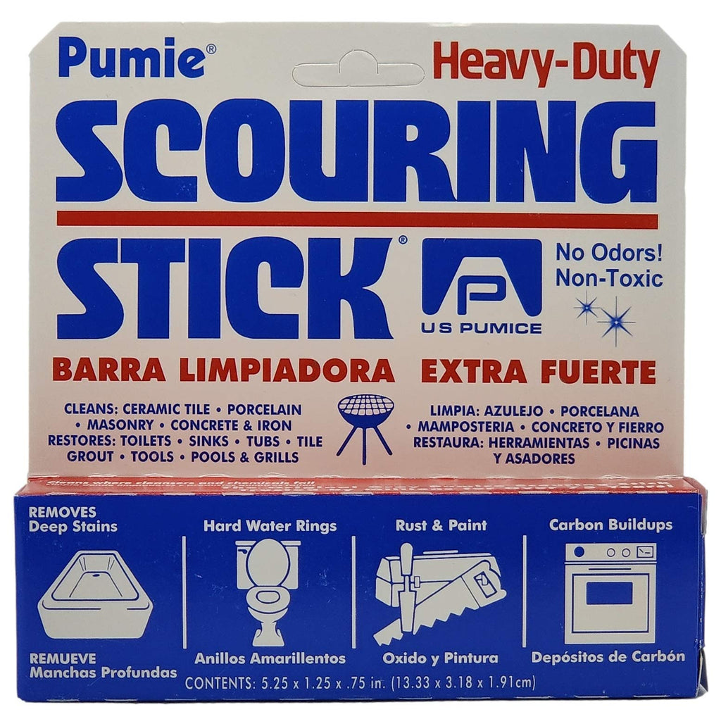 3-Pack PUMIE Pumice Stone for Toilet Bowl Cleaning, Pumice Scouring Stick for Removing Hard Water Rings, Buildups, Rust, Tough Stains on Toilet Bowl, Bathtub, Pool, Kitchen Sinks, Grill, Tiles Surface