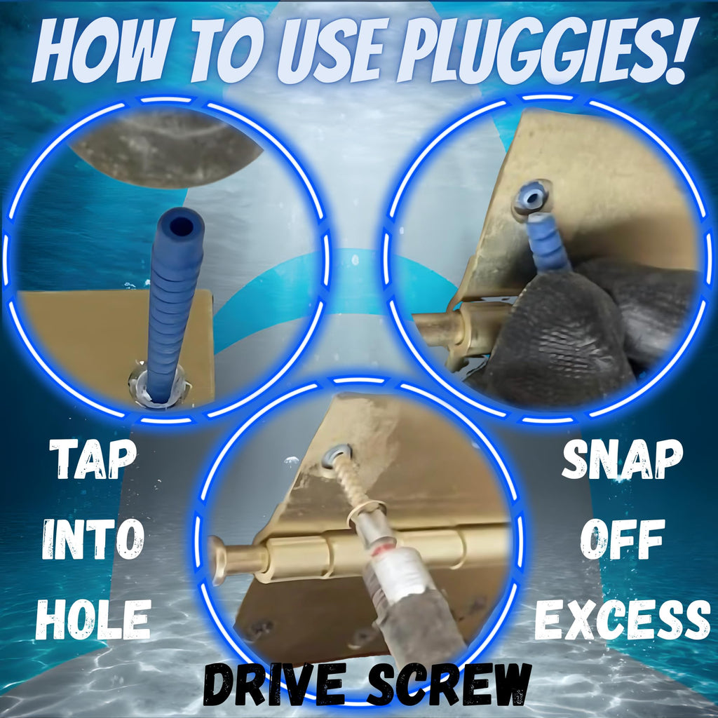 Pluggies Wall Anchors – Fix Stripped Screw Holes Instantly | Screw Hole Repair for Wood, Brick, Concrete & Tile | Heavy-Duty Wood Anchors for Secure Screws | Made in USA