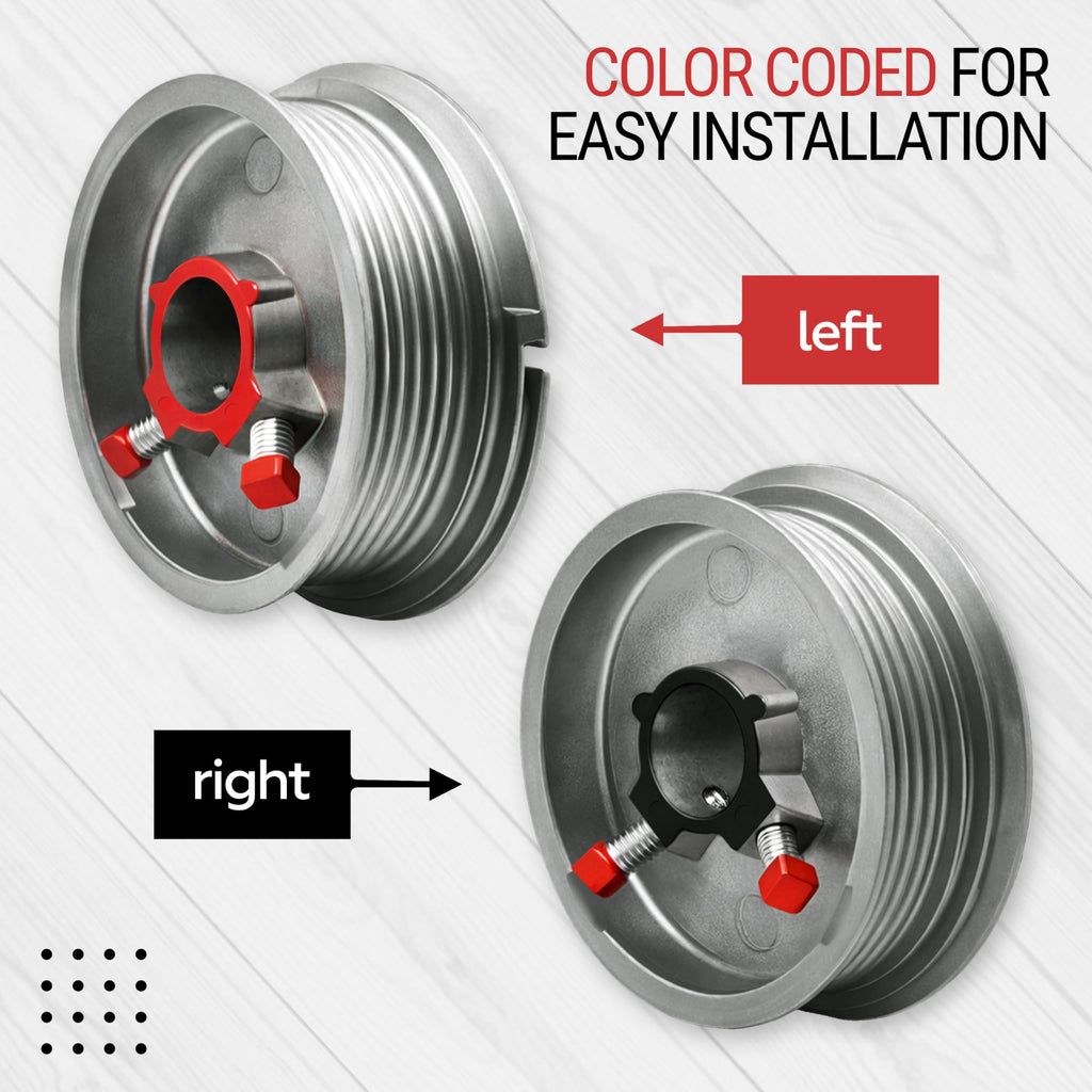 Overhead Garage Door Parts 400-8 Standard Lift, Up to 8" High Doors Garage Door Cable Drum (Pair, 4.85 Inches Each)