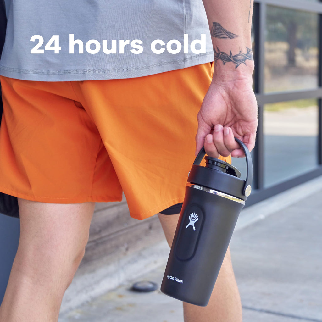 Hydro Flask 24 Oz Stainless Steel Insulated Shaker Bottle with Leakproof Flip-Top Chug Spout, and Double Wall Insulation, Agave
