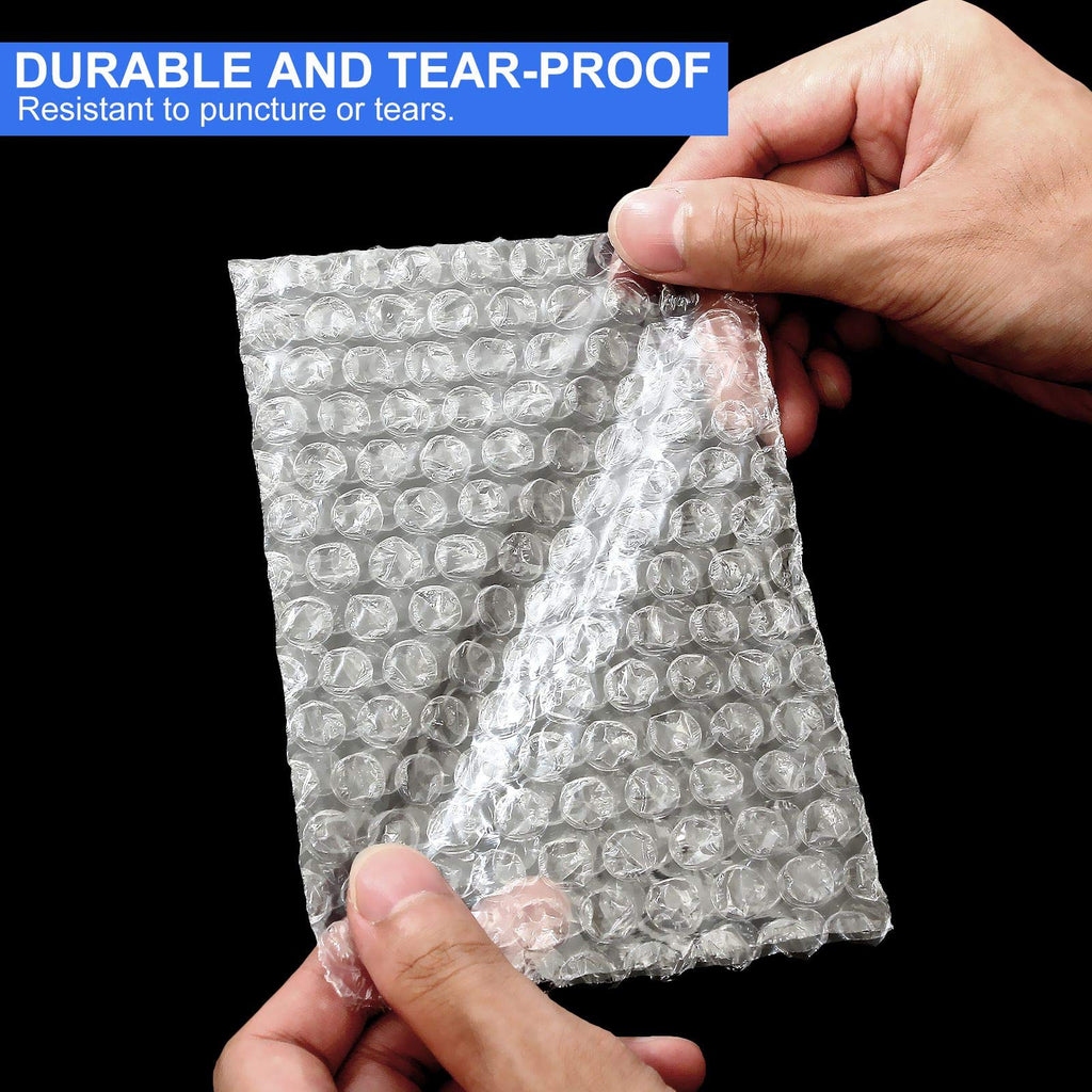 200 PCS Clear Bubble Pouches Bags 4x6 inch, Protective Bubble Pouch, Double Walled Flush Cut Thickening Shockproof Foam Wrap Bags for Cushioning, Packing, Shipping, Moving and Storage