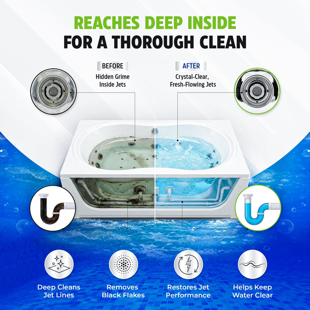 True Fresh Jet Tub cleaner bathtub jaccozi and whirpools cleaning tablets (12, Small)