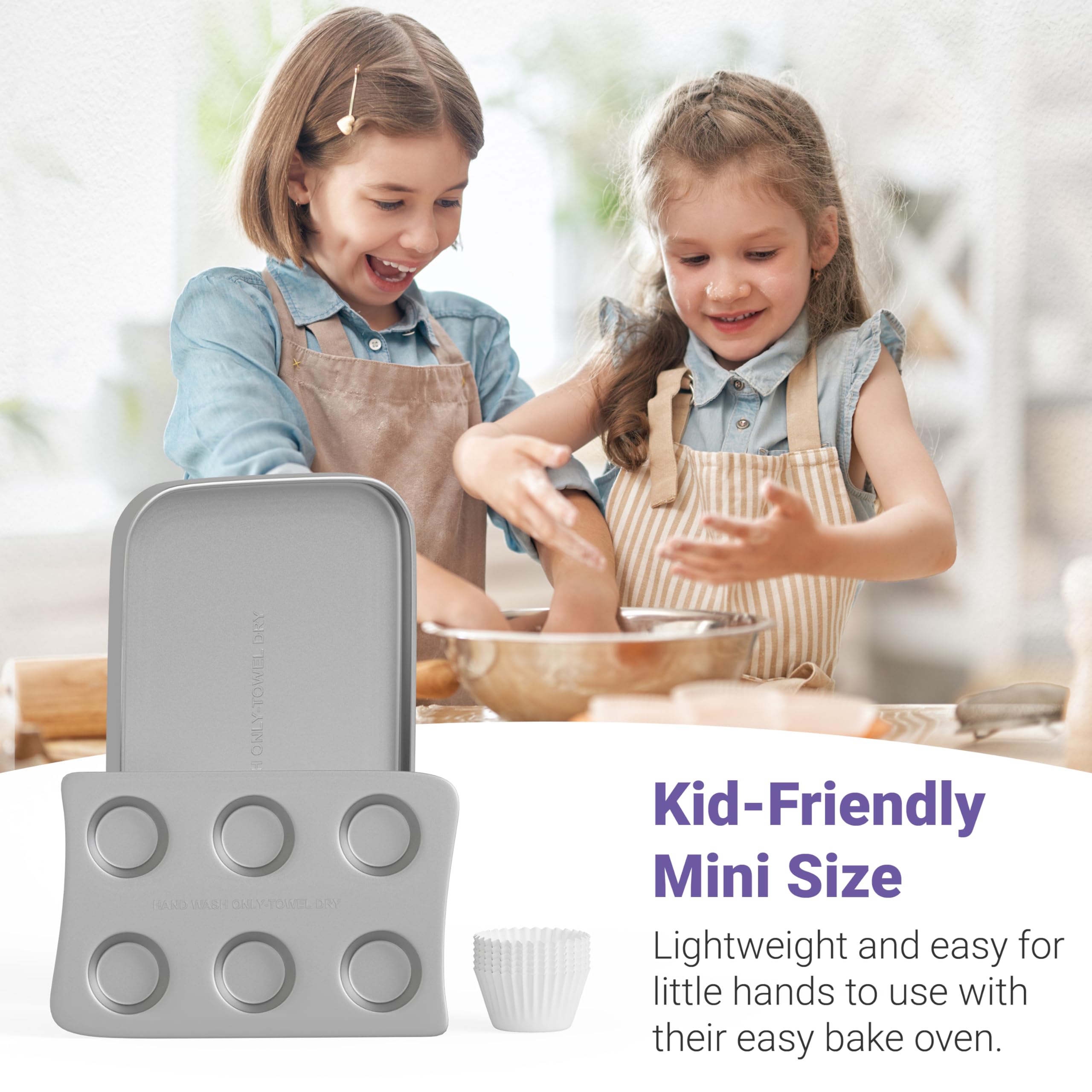 Doll Buddies Kids’ Oven Pan Set for Easy Bake Ultimate Oven | Includes Cupcake, Rectangular Bake Pans & 75 Liners (15 More Than Others) | Accessories for Cooking Easy Bake Oven Mixes