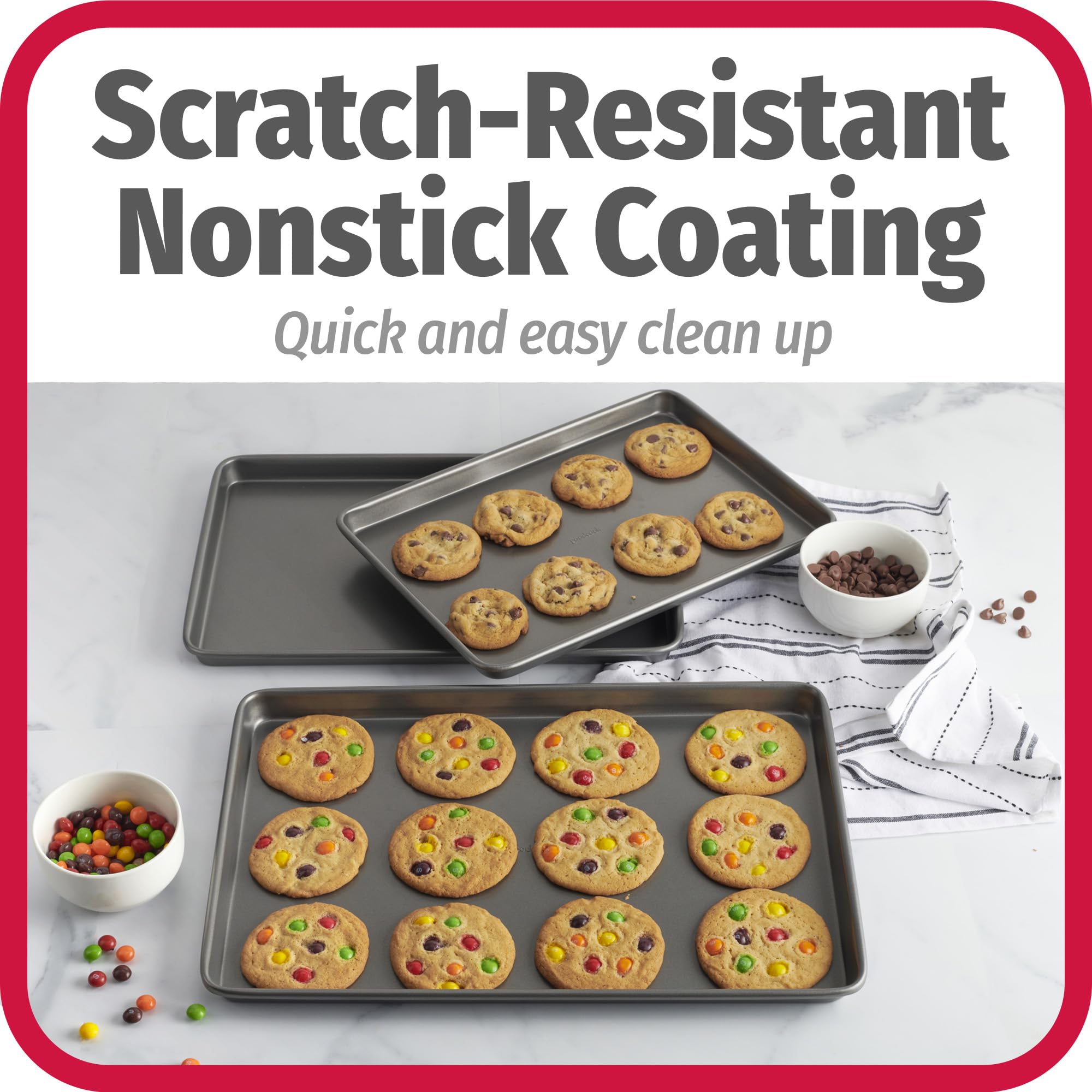 Good Cook Set of 3 Non-Stick Cookie Sheet
