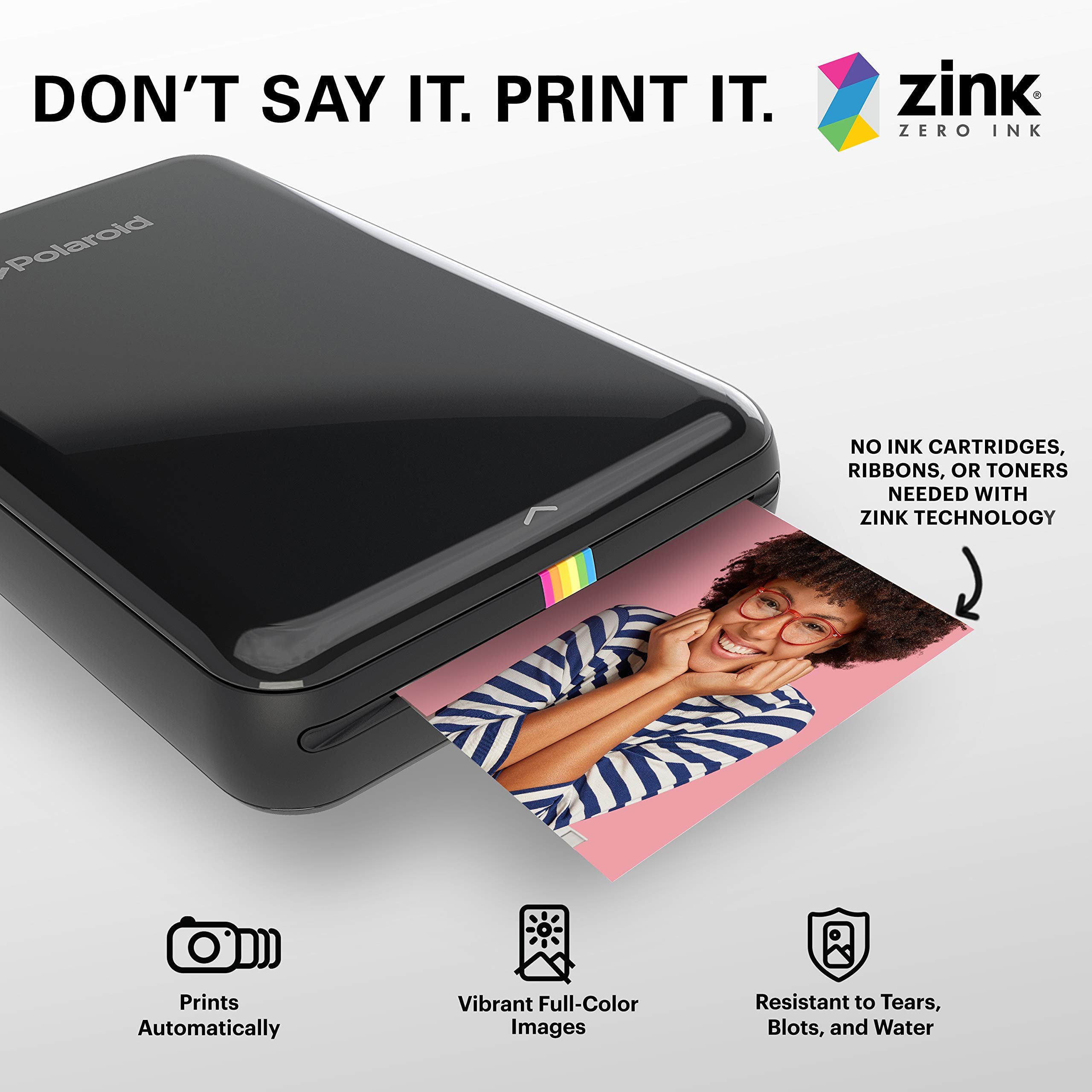 Zink 2"x3" Premium Instant Photo Paper (50 Pack) Compatible with Polaroid Snap, Snap Touch, Zip and Mint Cameras and Printers, 50 Count (Pack of 1)