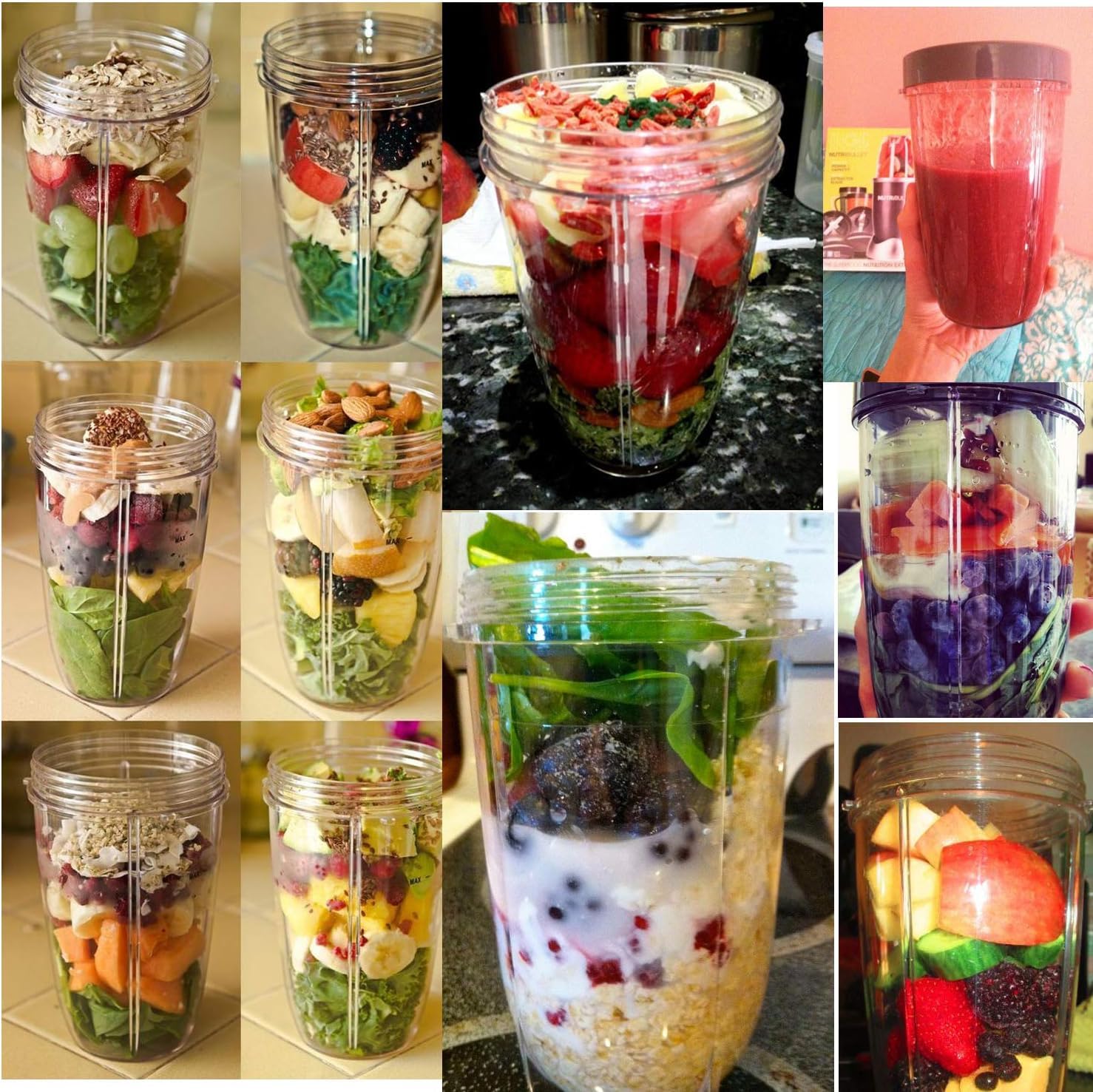 Two Pack 24oz Tall Cup Compatible with Nutribullet
