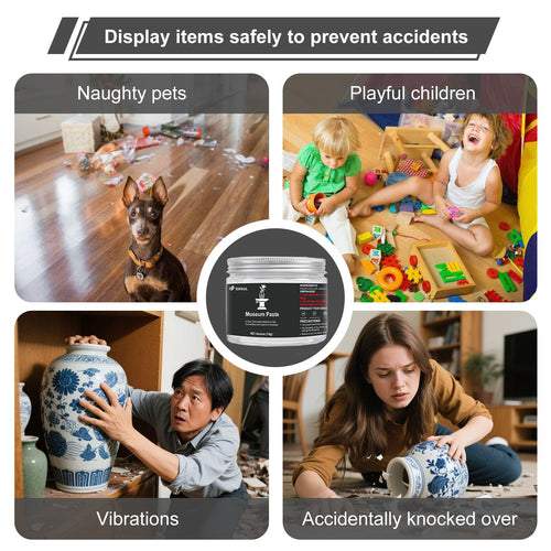 1DFAUL 110g Exhibits Gel for Museum, Removable Clear Museum Paste Putty Wax, Reusable & No Residue, Fixed Collection Artifacts and Decorations to Prevent Vibration, Falling