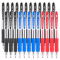 Gel pens Fine Point Smooth Writing Pens Retractable Gel Ink Rollerball Pen for Teachers Exam School Supply Note Taking Office Class Drawing Art 0.5mm tip with Grips 15 Black pens 5blue pens 4red pens