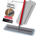 Tyroler Microfiber Floor Mop - Perfect for Hardwood, Laminate, Parquet & Tile 100% Flexible Silicone Won't Scratch | 2 Free Microfiber Pads | Aluminum Anti-Rust Handle (Mop)