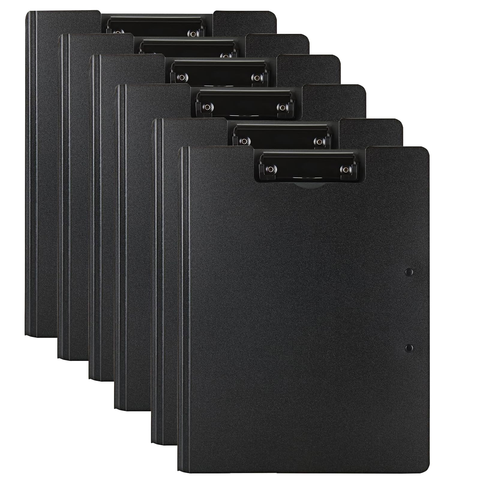Clipboard Folder, 6 Pack A4 Foldable Clipboards File Folder Flip Writing Pad for Memo Form Document & School Office Work - Black