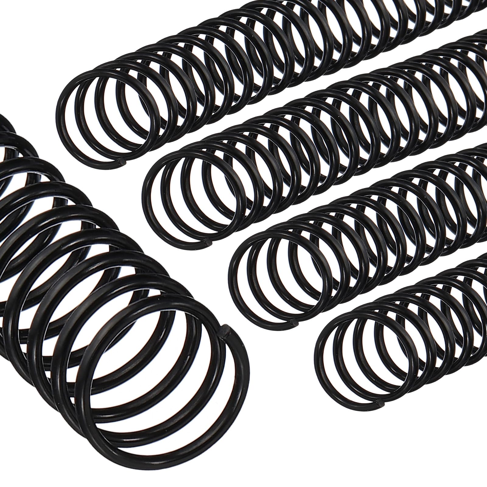 PATIKIL 20mm(3/4") Plastic Spiral Binding Coils, 20 Pcs Binding Spirals 170 Sheet Capacity 4:1 Pitch Binding Spirals for Binding Paper Sheets, Black