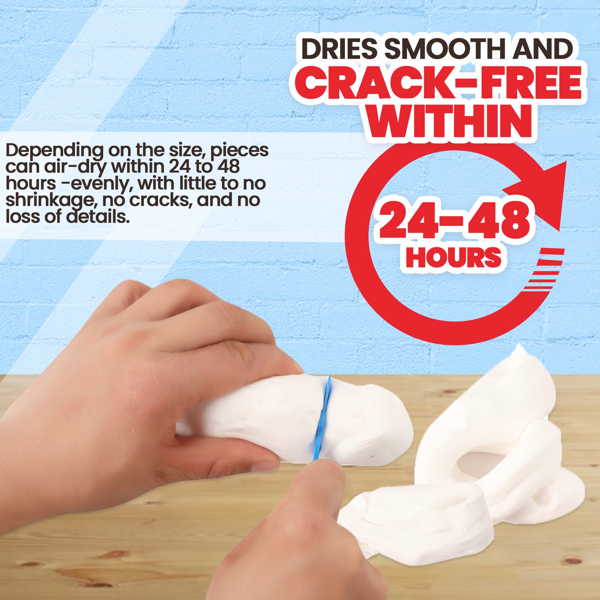 3.3 lbs Moldable Cosplay Foam Clay (White) – High Density and Hiqh Quality for Intricate Designs | Air Dries to Perfection for Cutting with a Knife or Rotary Tool, Sanding or Shaping