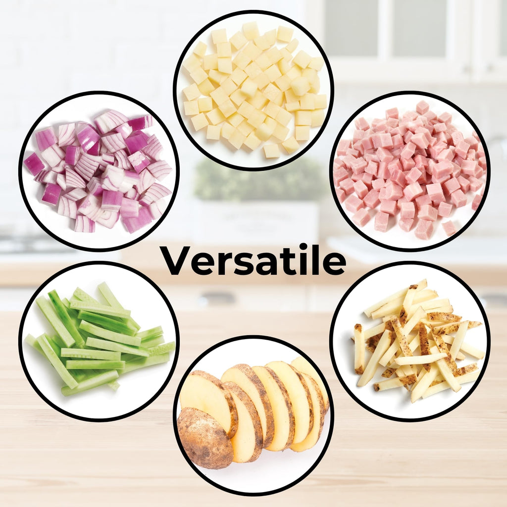 Starfrit Pro Fry Cutter & Cuber - 3-in-1 - Homemade French Fries - Slices, Dices, Cubes Potatoes & Vegetables