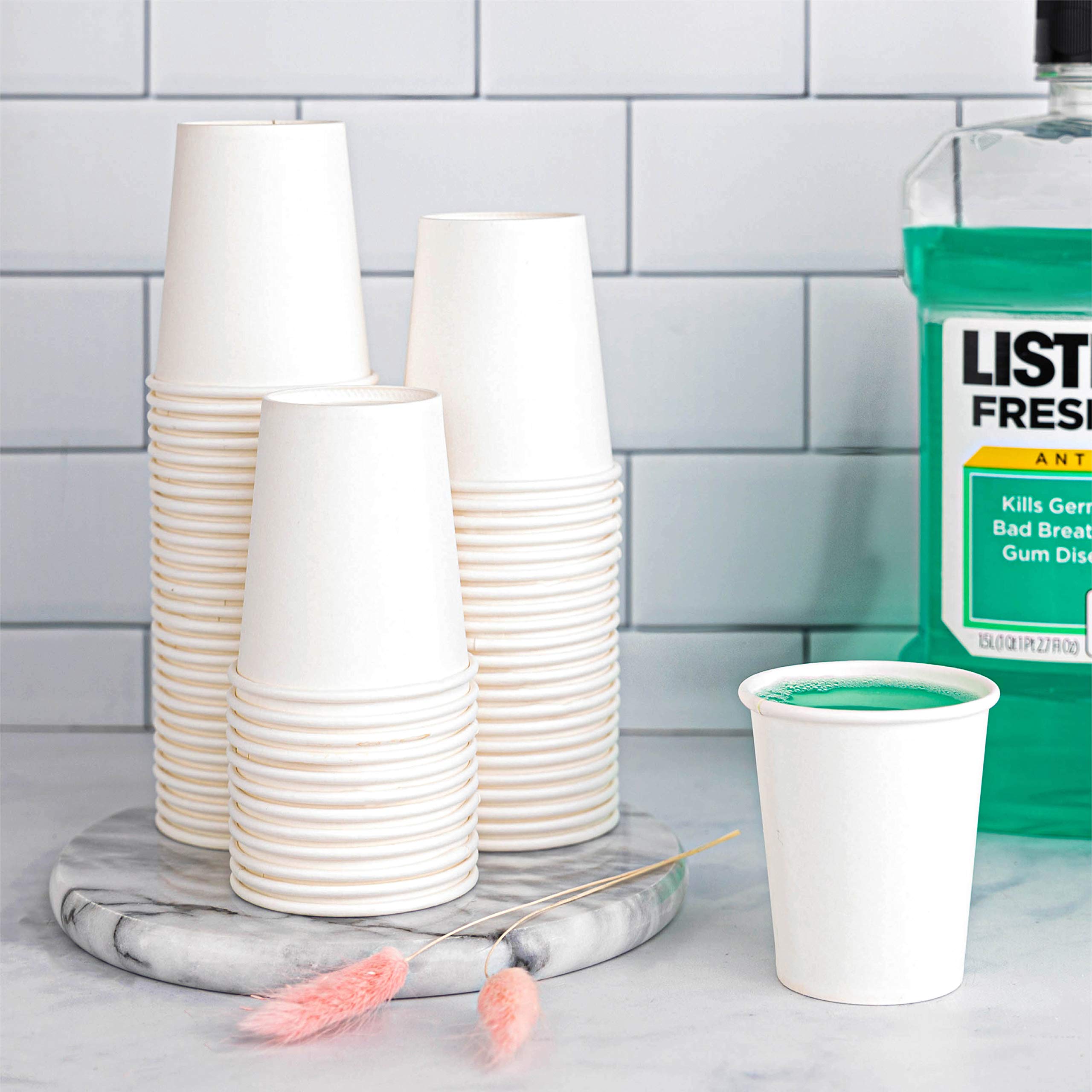 ELEGANT DISPOSABLES [200 PACK COFFEE CUPS] 5 ounce Disposable Paper Hot Cups - Coffee Cup, Bathroom, Espresso, Mouthwash Cups