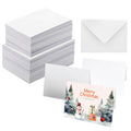 50 Pack Blank Watercolor Cards and Envelopes Set, 140lb Heavyweight 100% Cotton, 4 x 6 Inch Foldable for Painting or Card Making, Christmas Birthday