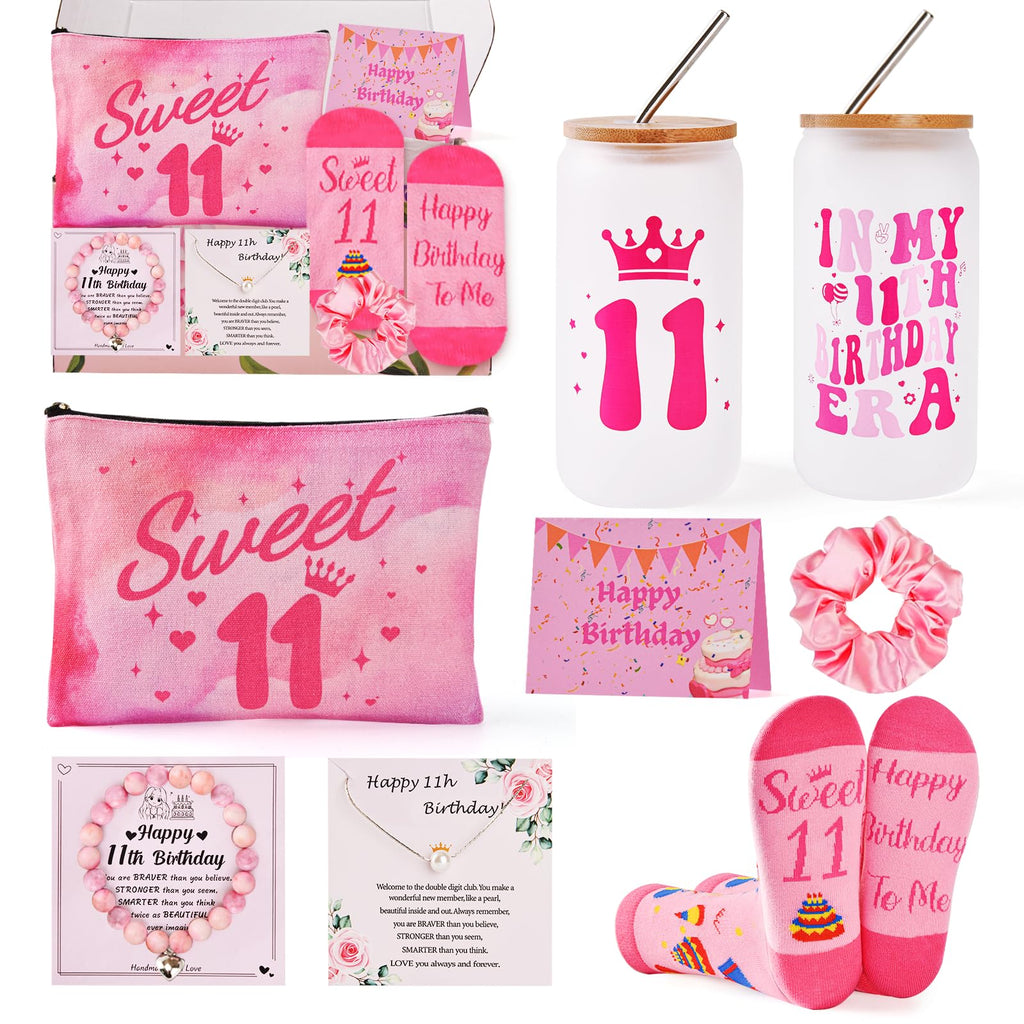 11th Birthday Gifts for Girls- Thoughtful Present Set for Daughters, Sisters & Nieces,Unique 11 Year Old Girl Gifts,Trendy Teen Girl Presents with Party Decorations (11th Birthday Gifts)