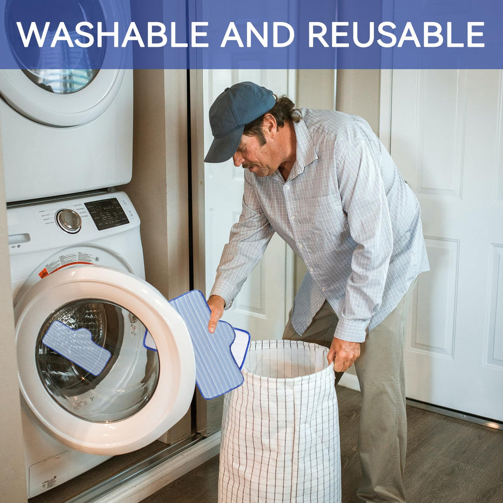 Steam Mop Pads Compatible with Dupray Steam Cleaner and Schenley Steam Mop Cleaner - Washable and Reusable Microfiber Replacement Mop Head（5 Pack)