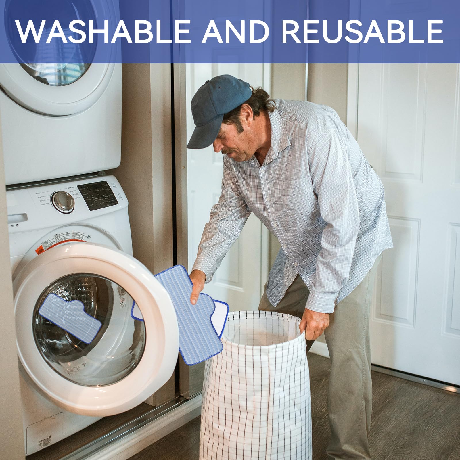 Steam Mop Pads Compatible with Dupray Steam Cleaner and Schenley Steam Mop Cleaner - Washable and Reusable Microfiber Replacement Mop Head（5 Pack)