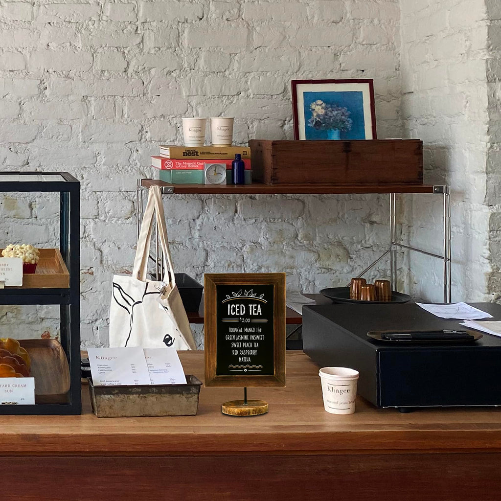 MyGift 12-Inch Burnt Wood Framed Memo Chalkboard Tabletop Cafe Menu & Message Board Sign Set of 2