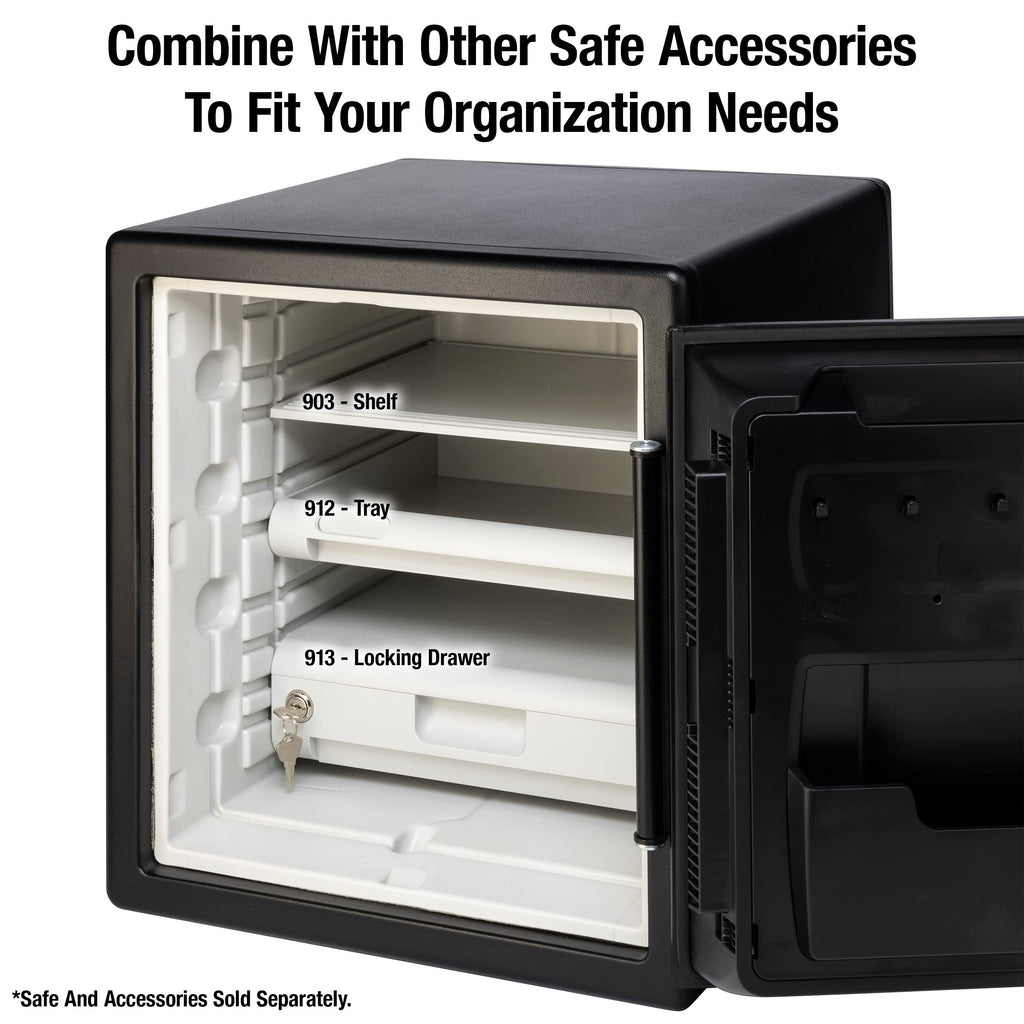 SentrySafe Shelf Insert for SFW082 and SFW123 Fireproof and Waterproof Safes, Multi-Positional White Safe Tray Accessory for 0.8 and 1.2 Cubic Feet Safes, 912