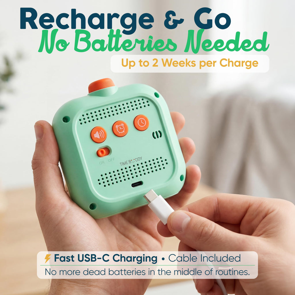 Digital Visual Timer for Kids - Rechargeable 99 Min Timer - Focus & Smoother Routines - Visual Timer for Classroom, ADHD Autism Toddler Support - Daily Use at Home, Therapy or School