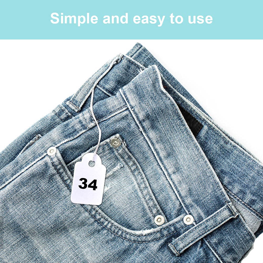 1000Pcs Jewelry Price Tags with String Attached, Marking Tags with String, Display Clothing Tags Display Label, Paper Price Labels (White)