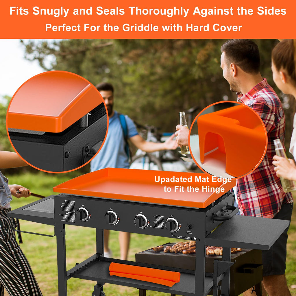 ENUODA 36 Inch Griddle Mat for Blackstone Griddle Cover 36" Heavy Duty Food Grade Silicone Griddle Cover Grill Buddy Protect Griddle Year-Round from Insects, Dust, and Rust, Upgrade All-Round Edge