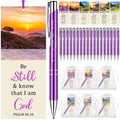 18 Sets Be Still and Know That I Am God Bookmark with Ballpoint Pen-Psalm 46: 10 Bookmarks, Christian Ballpoint, Verse Bookmark Inspirational Religious Gifts for Church Sunday School Party Supplies