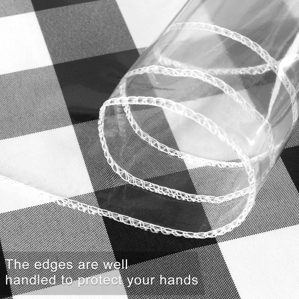 XWZO Clear Plastic Tablecloth Rectangle - 100% Waterproof Oilproof Stain Resistant Transparent Vinyl Table Cloth Protector Cover for Dining Table, Parties, 60 x 84 Inch