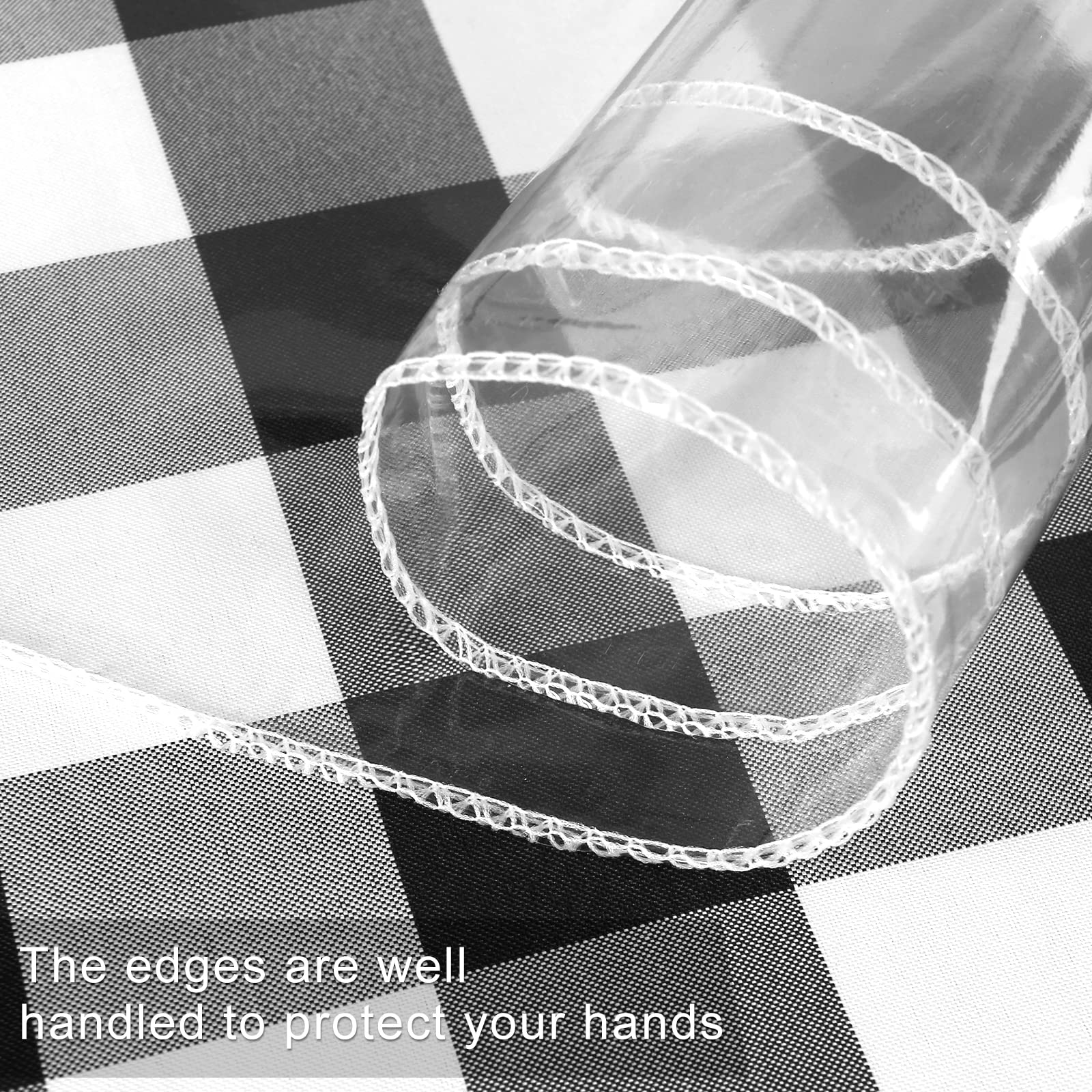 XWZO Clear Plastic Tablecloth Rectangle - 100% Waterproof Oilproof Stain Resistant Transparent Vinyl Table Cloth Protector Cover for Dining Table, Parties, 60 x 84 Inch