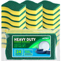 AIDEA Heavy Duty Scrub Sponge-50 Count, Cleaning Sponge, Kitchen Dish Sponge, Effortless Cleaning Eco Scrub Pads for Dishes,Pots,Pans All at Once