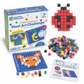 Learning Resources STEM Explorers Pixel Art Challenge - Math Puzzles, Pattern Blocks, Sensory Bin, Arts and Crafts, Math Manipulatives, Building Toys, Montessori