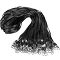 Lanyards, 100 Pack Lanyard for ID Badges, Nylon Name Tag Lanyards Bulk for Office, School, Black