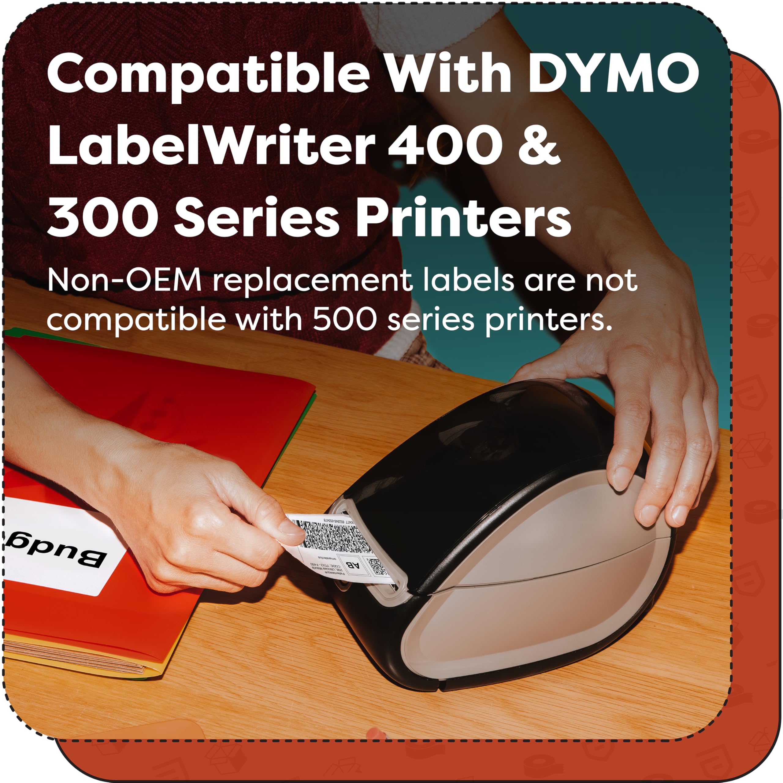 Aegis Adhesives - 1" X 1" Replacement for DYMO 30332 (12 Rolls/9000 Labels) Direct Thermal Square Multipurpose Labels - Compatible with LabelWriter 450, 450 Turbo, 4XL Printers (NOT 550, 5XL)