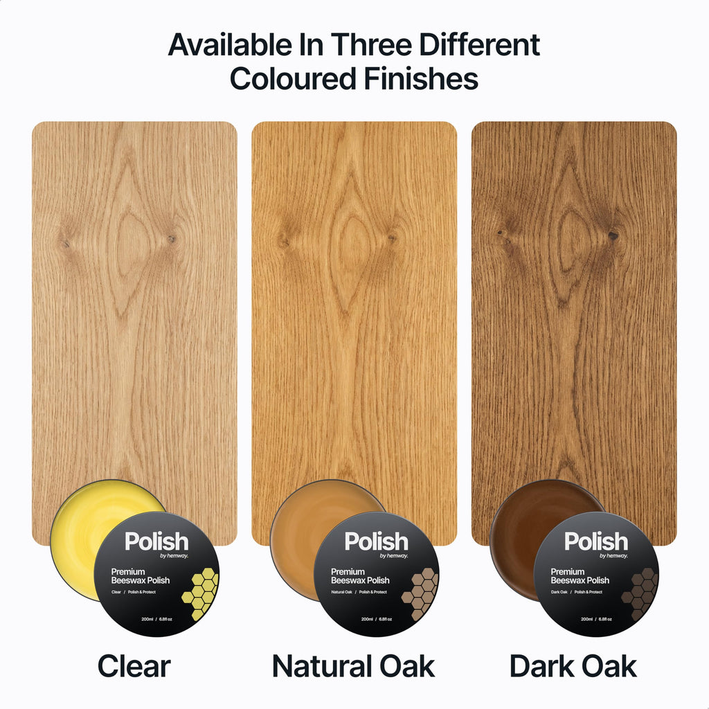 Natural Oak Beeswax Furniture Polish 200 ml / 6.8 fl oz, & 2 Lint-Free Cloths, Natural Furniture Wax for Wood Protection, Modern, Antique, Wood, Furniture, Restores & Protects, Long-Lasting Bees Wax