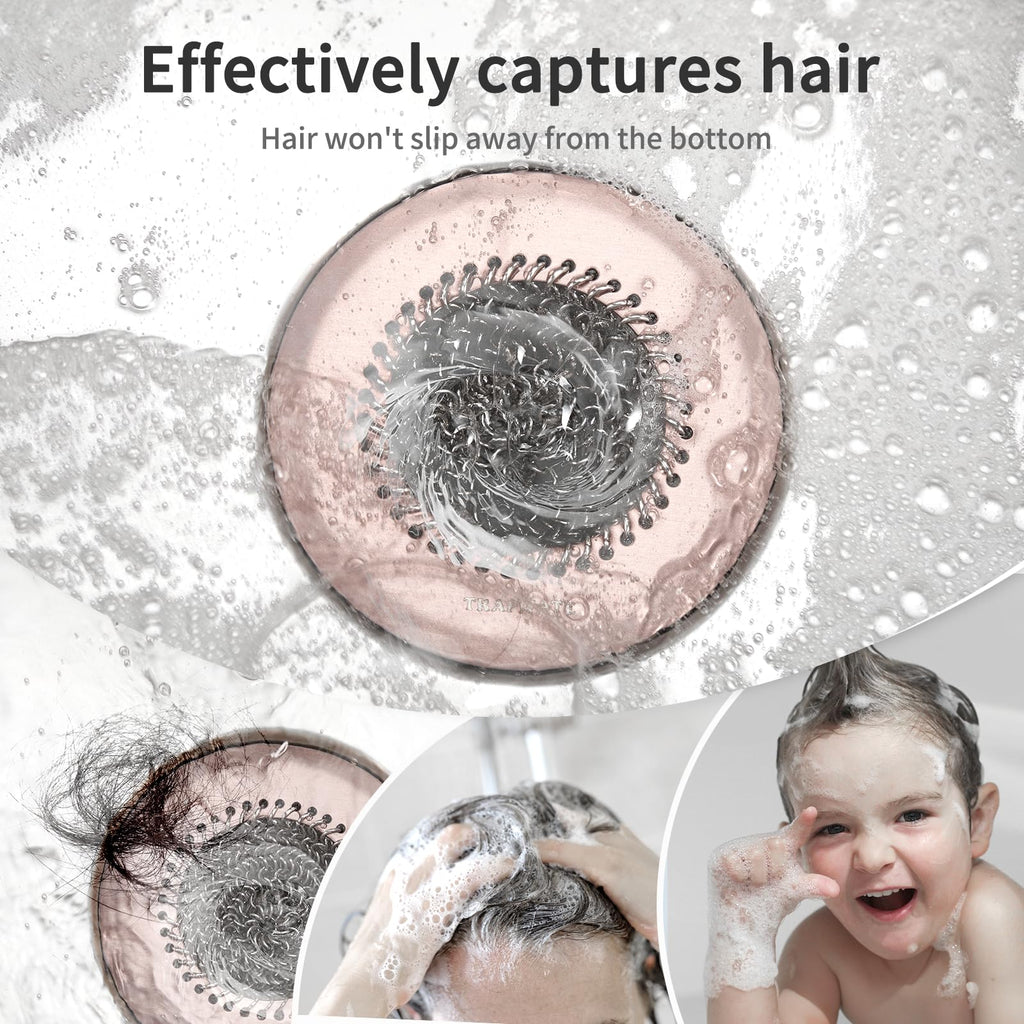 Shower Drain Hair Catcher, Easy Clean Bathtub Drain Hair Catcher, Anti-Slip Hair Catcher Shower Drain, Upgraded 304 Stainless Steel Tub Hair Catcher, Shower Drain Cover for Sink, Bathtub, Drain