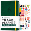 Clever Fox Travel Journal – Vacation Planner with Budget Plan, Packing List, Expense Tracker & Trip Journal – Travelling Itinerary Organizer for Women, Men & Couples – A5 Size, Hardcover - ForestGreen