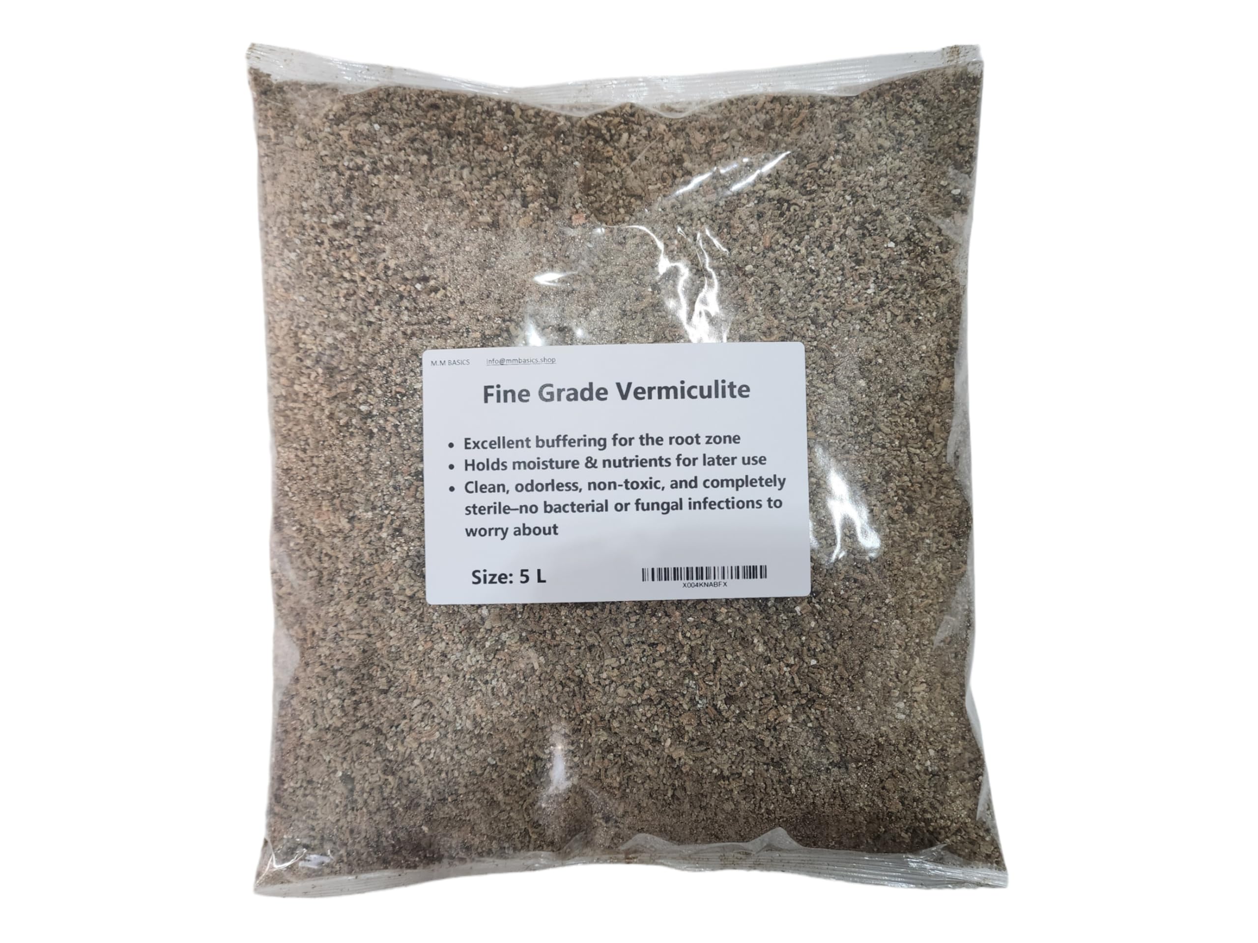 M.M Basics Vermiculite Fine Grade for Organic and Hydroponic Use (5 L)