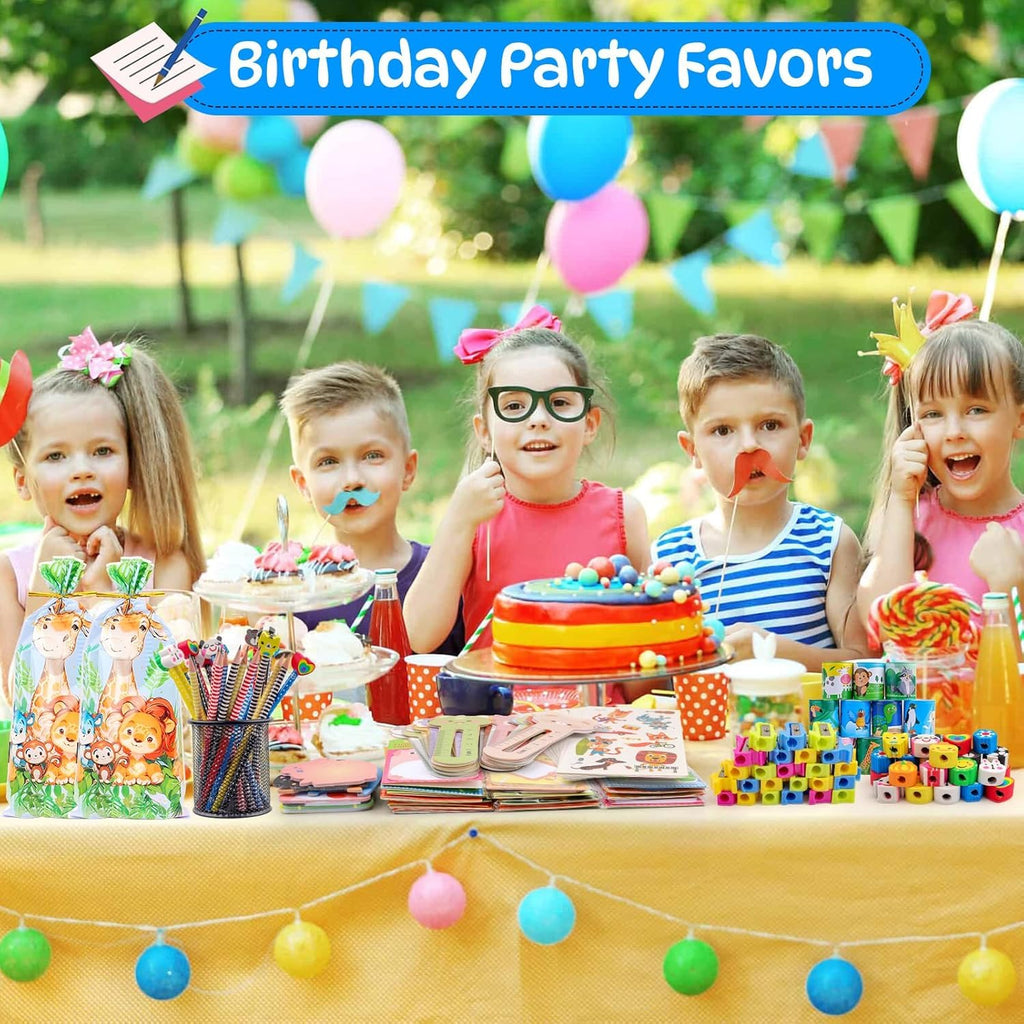 Return Gifts for Birthday Party, 24Pack Stationery Birthday Goodie Bags with Pencils Erasers Stickers School Classroom Gifts for Students Classroom Gifts Rewards Prizes