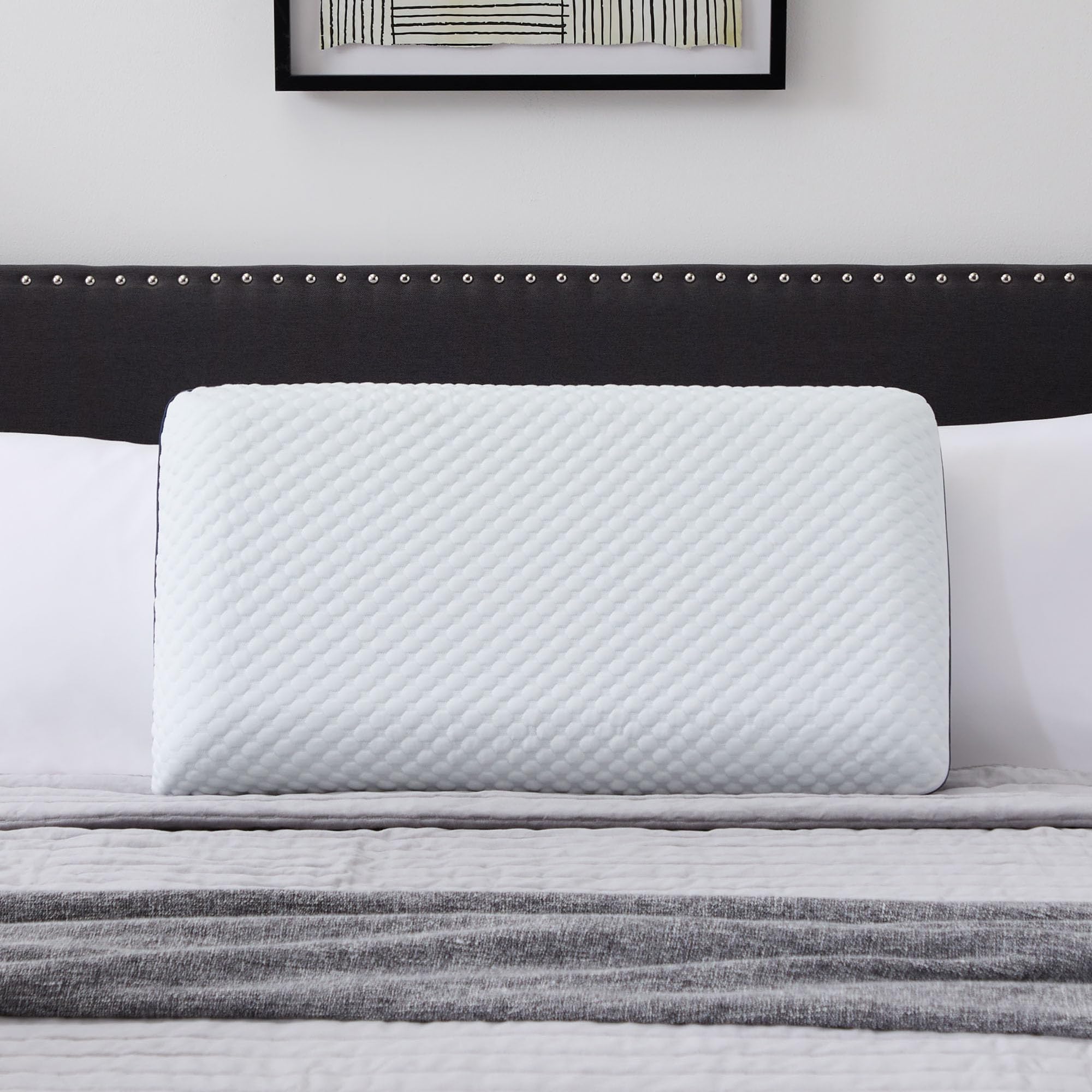 WEEKENDER Ventilated Gel Memory Foam Pillow - Washable Cover , White, Standard (Pack of 1)